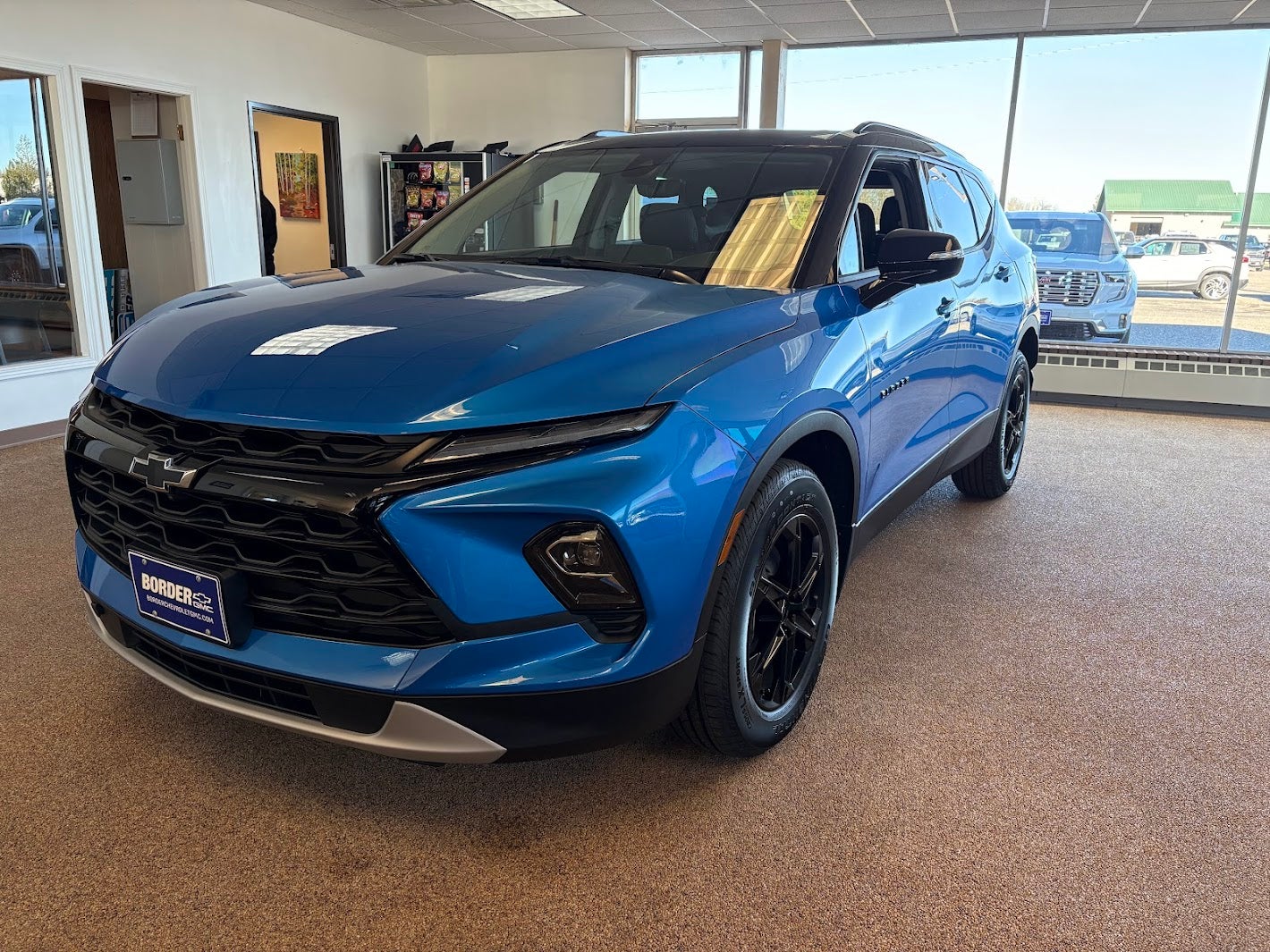 2025 Chevrolet Blazer 3LT in Riptide Blue Metallic — front three-quarter view
